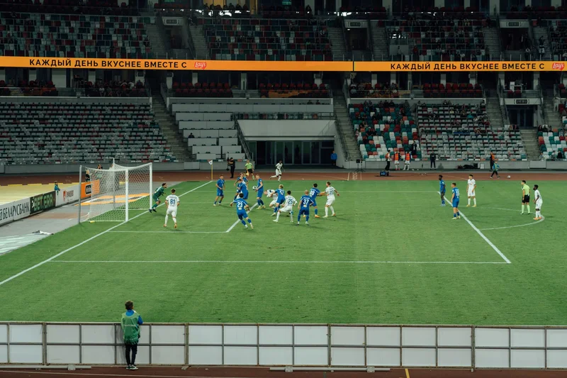 Soccer stadium and digital data displays representing World Cup sportsbook activity