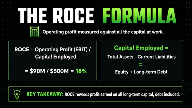 Neon ROCE formula worked to 18% with the two equivalent definitions of capital employed